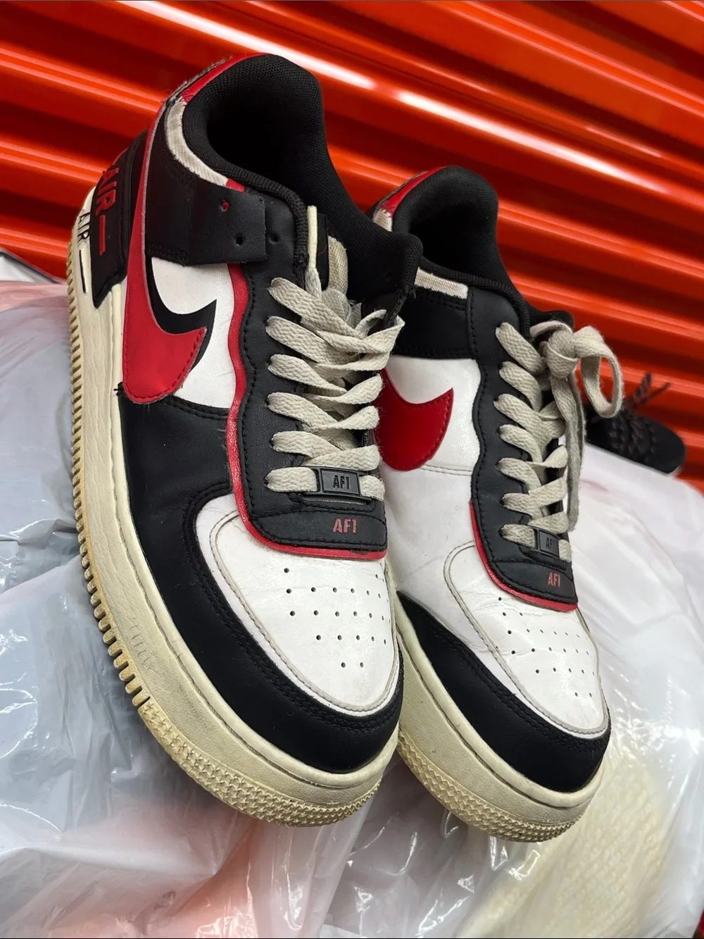 Nike Men’s Air Force 1 Low White Black Red